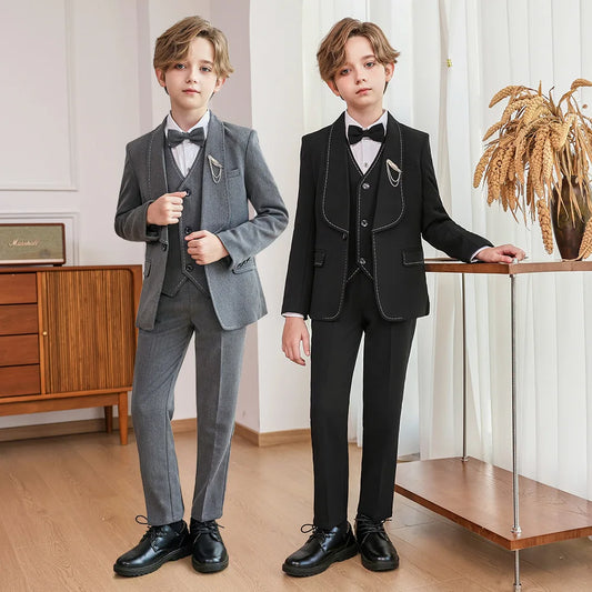 Boys’ Slim Fit Formal Suit – Wedding & Party Outfit (4–12 Years)