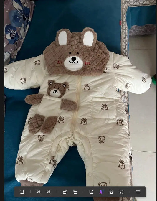 Baby Cotton-Padded Romper – Soft & Warm