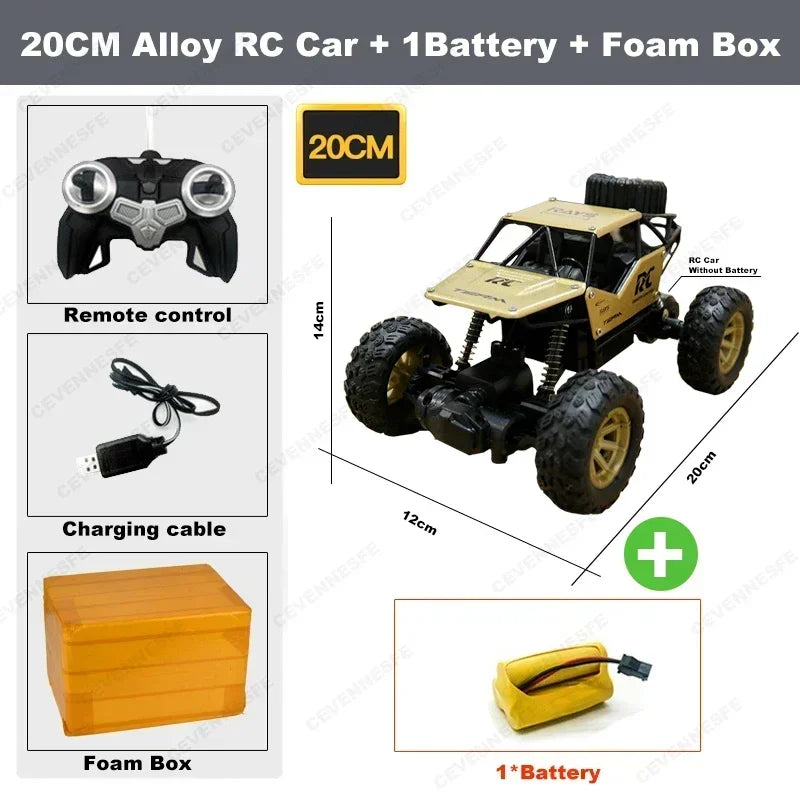 4WD Off-Road RC Car – High-Speed Buggy Truck with LED Lights