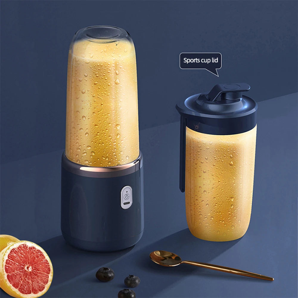 Portable 6-Blade Electric Juicer: Fresh Juice Anywhere