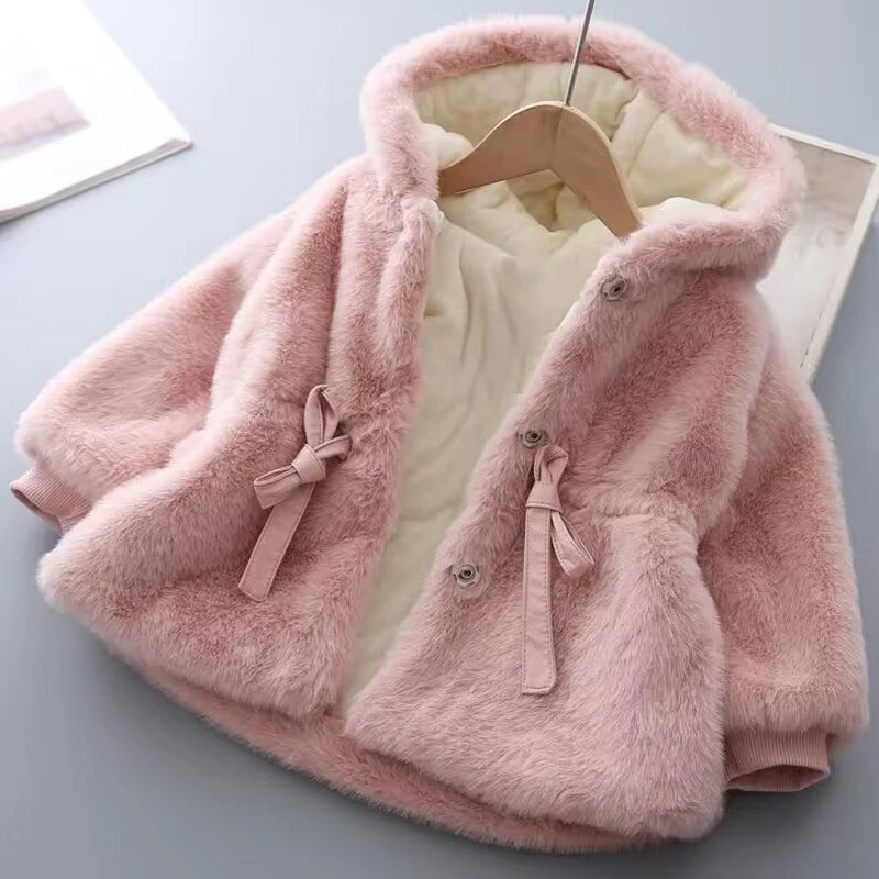 Warm Girls’ Jacket – Long Sleeve Plush Outerwear