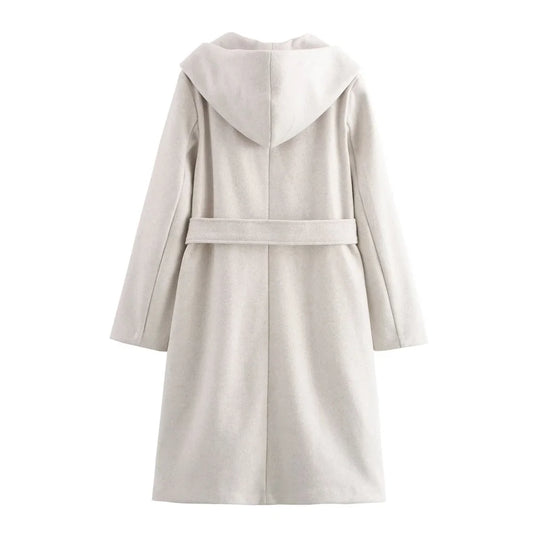 Chic Autumn Windcoat with Bow Belt & Pockets