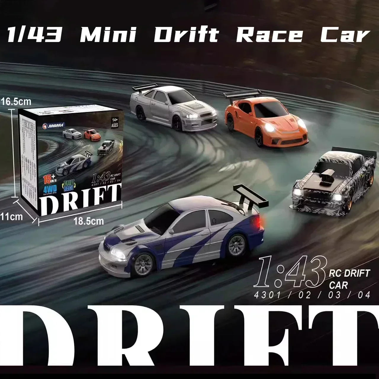 1/43 2.4G 4WD Mini RC Drift Car – High-Speed Racing Fun