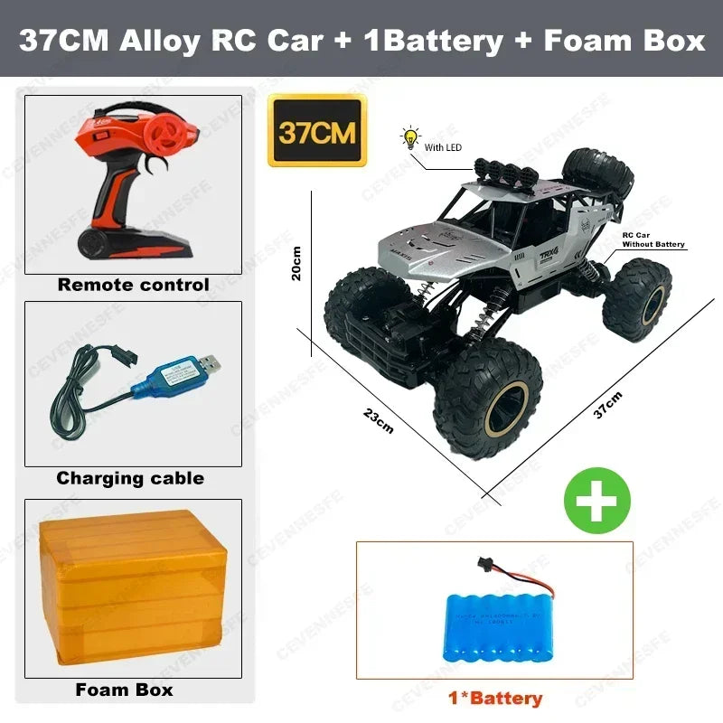 4WD Off-Road RC Car – High-Speed Buggy Truck with LED Lights