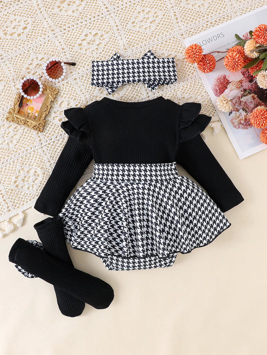 Sweet Baby Girl Fall Outfit 2Pcs Set