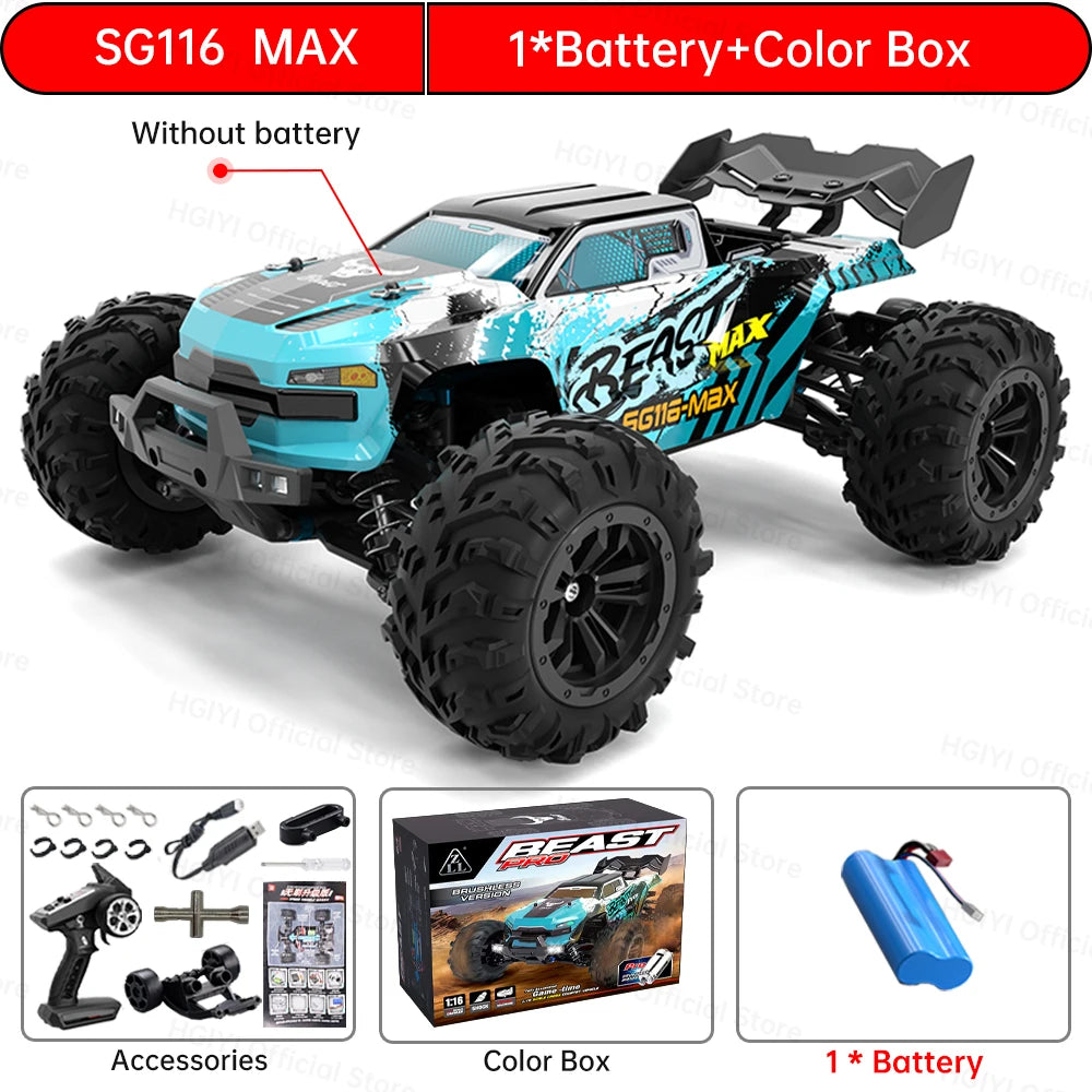 SG116 MAX/PRO 1:16 4WD RC Car – 80KM/H High-Speed Drift Beast