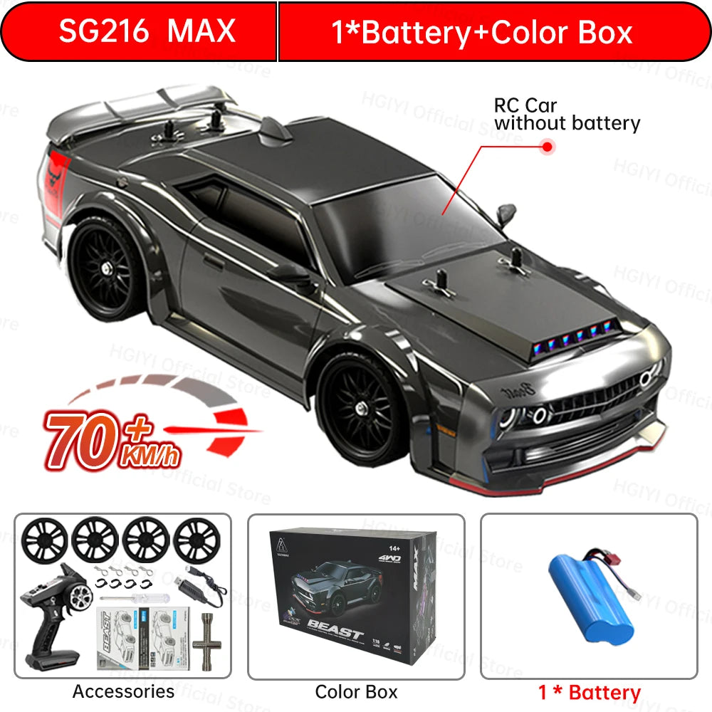 SG116 MAX/PRO 1:16 4WD RC Car – 80KM/H High-Speed Drift Beast