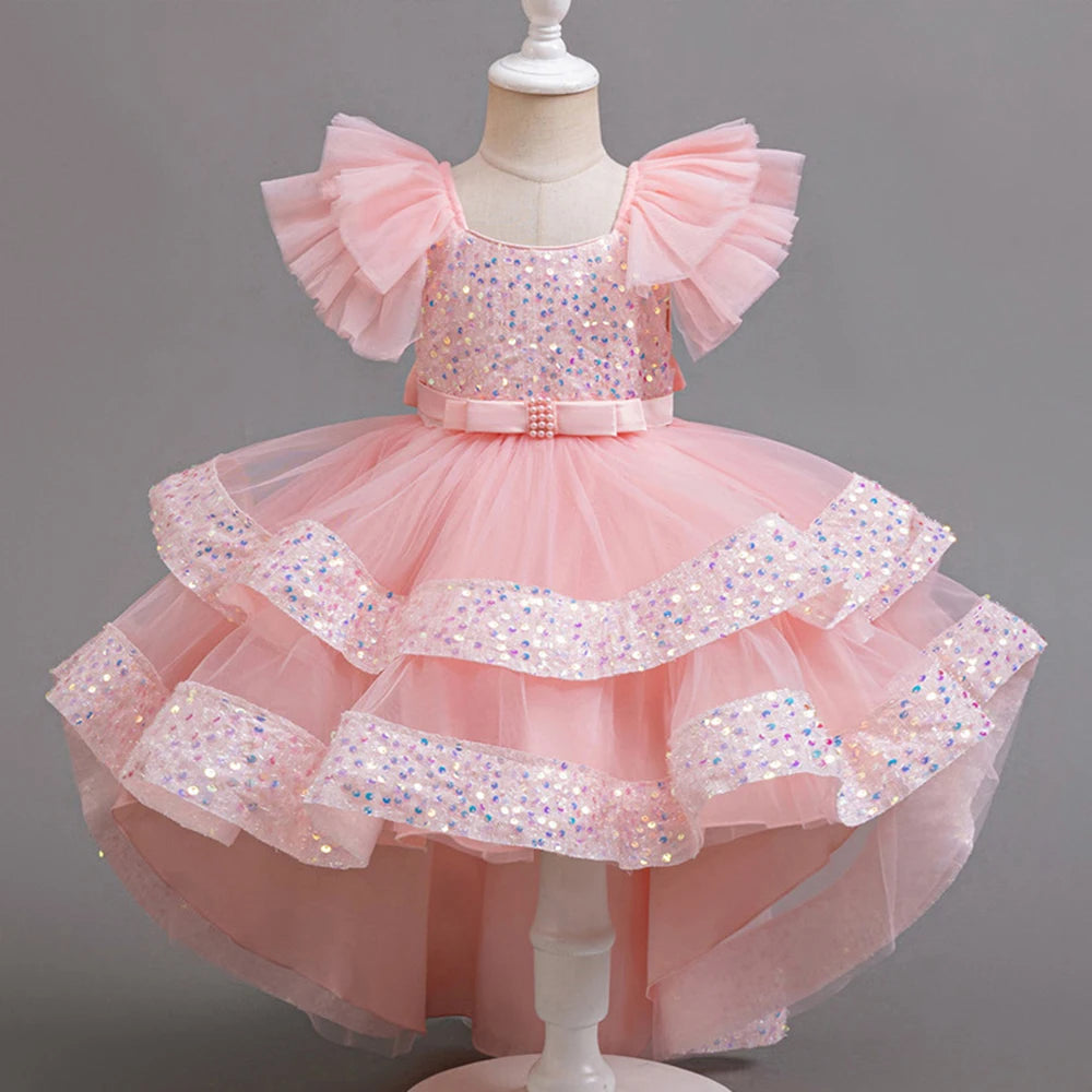 Girls’ Green Sequined Party Dress – 3 to 10 Years