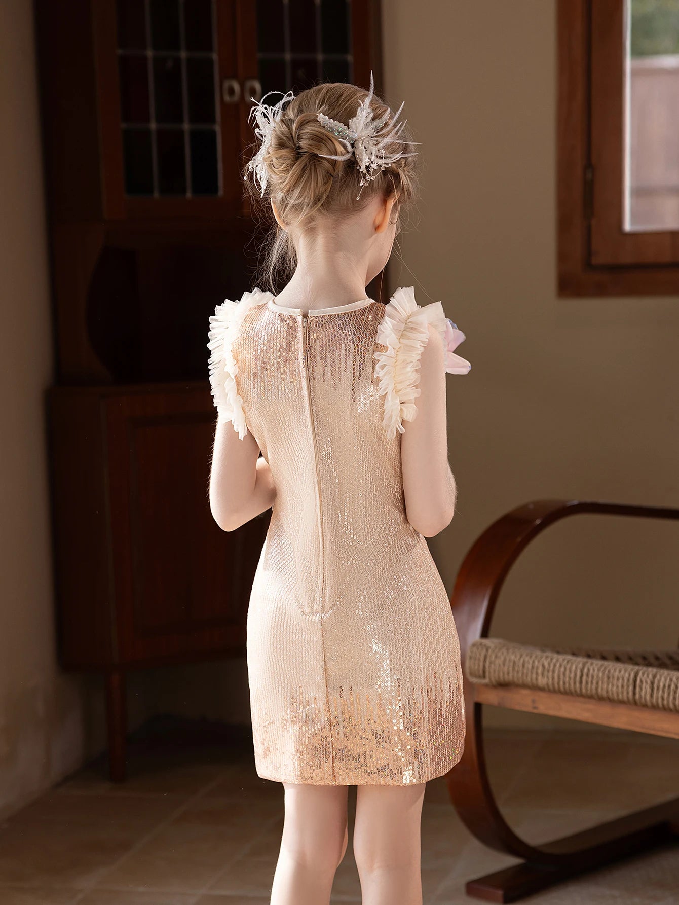 Girls Luxury Party & Wedding Dress Set