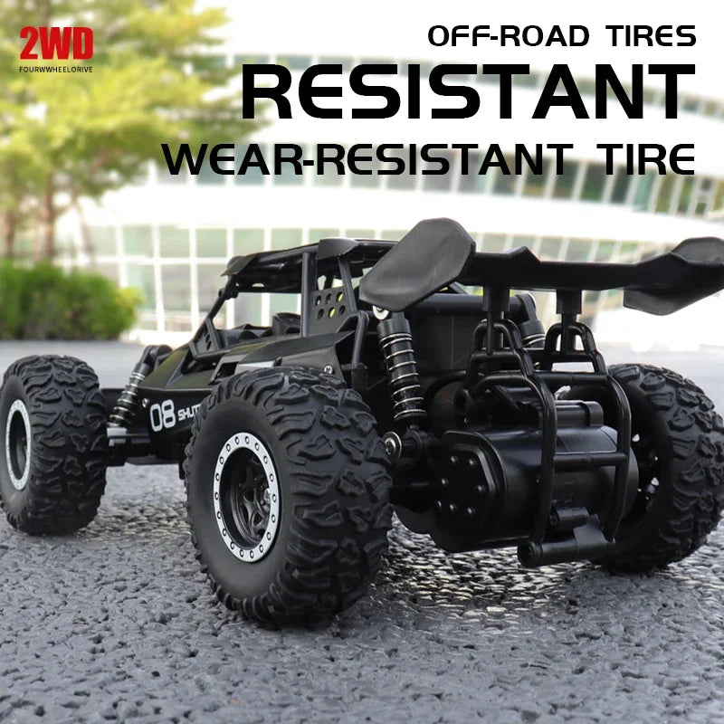 1:16 2WD RC Off-Road Car – LED Lights & Drift Action