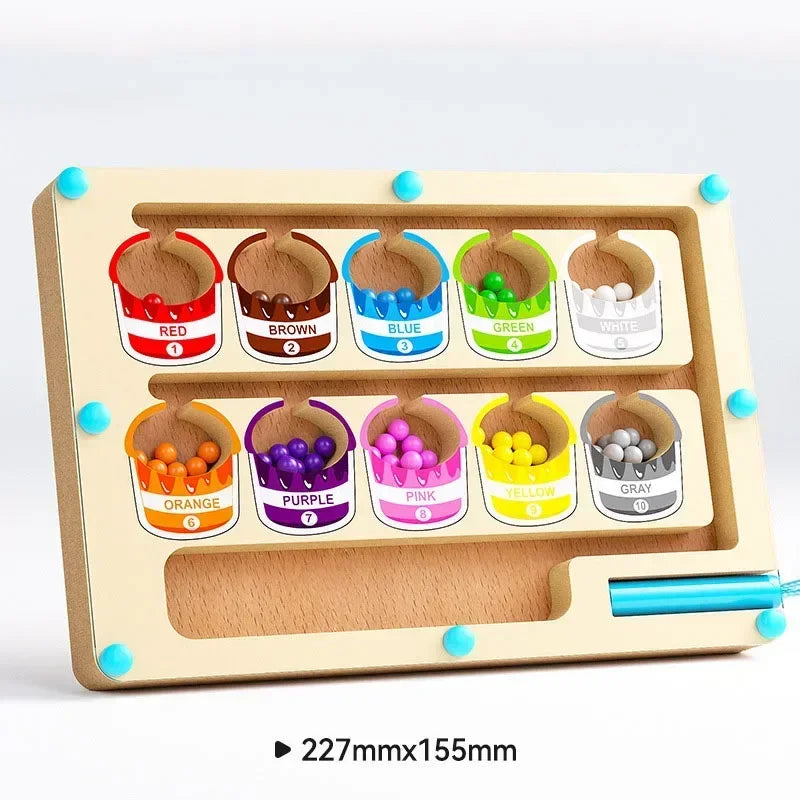 Montessori Magnetic Color Sorting Maze – Sensory Educational Toy for Kids