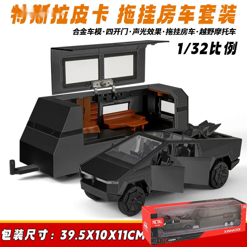 1/32 Tesla Cybertruck Diecast Model with Sound & Light - Perfect Gift