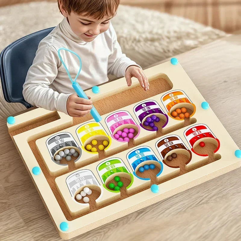 Montessori Magnetic Color Sorting Maze – Sensory Educational Toy for Kids