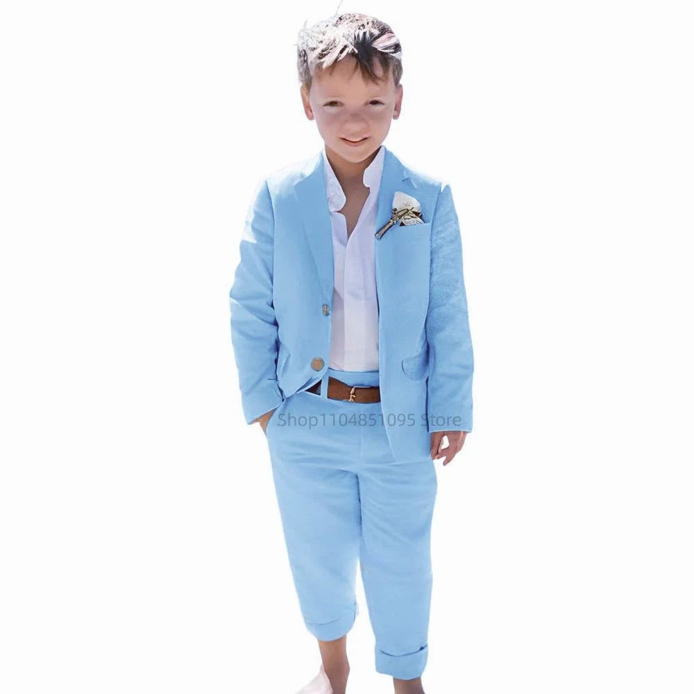 Little Gentleman 2-Piece Suit – Boys’ Summer Casual & Formal Outfit