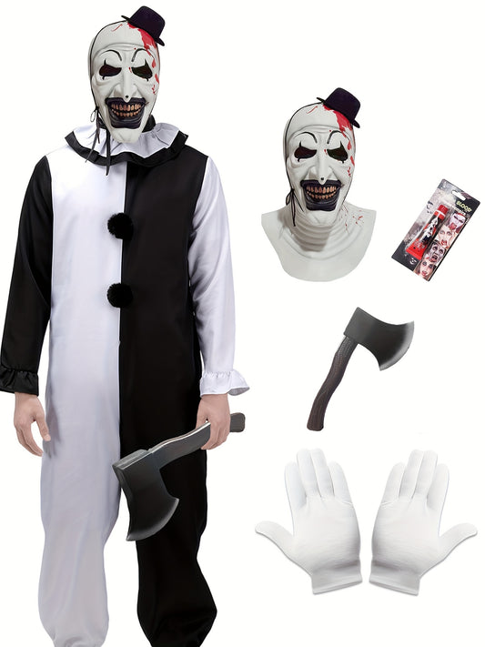Terrifying Clown Cosplay for Men – Perfect for Halloween & Parties