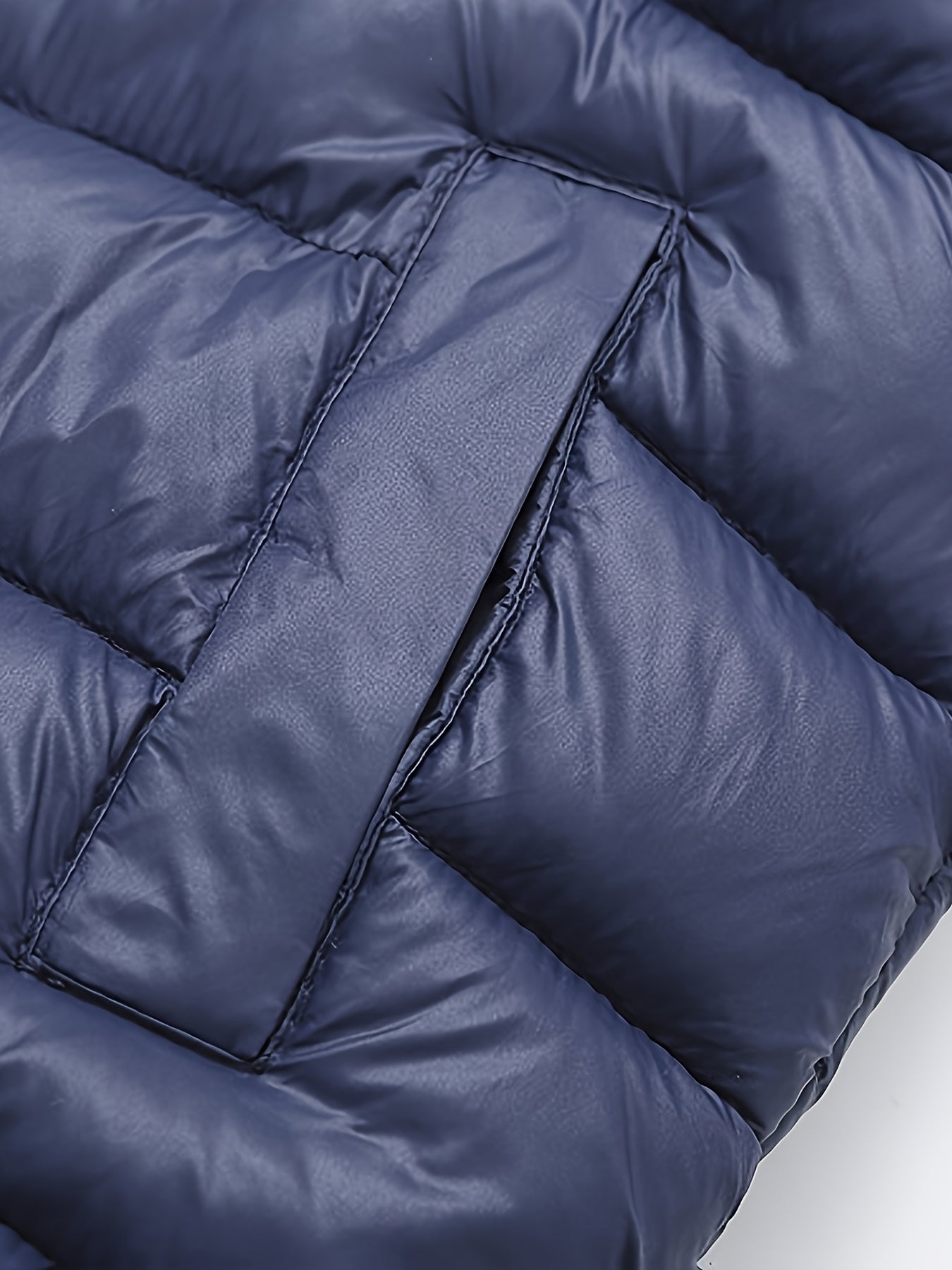 2025 New Lightweight Hooded Jacket – Black & Grey Color-Block, Polyester Lined Winter Coat