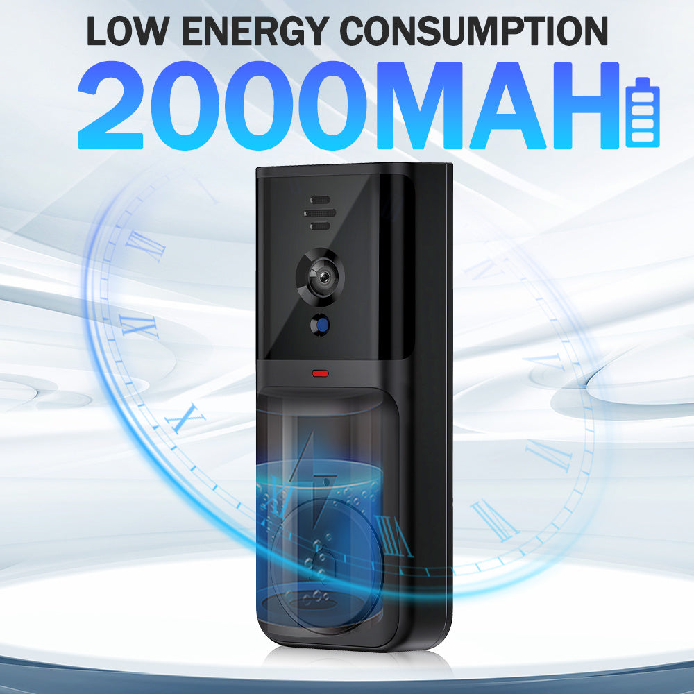 Smart Doorbell Wireless Security Camera with 2-Way Audio, Night Vision, HD Video & Remote Monitoring - Ultra Shoppings