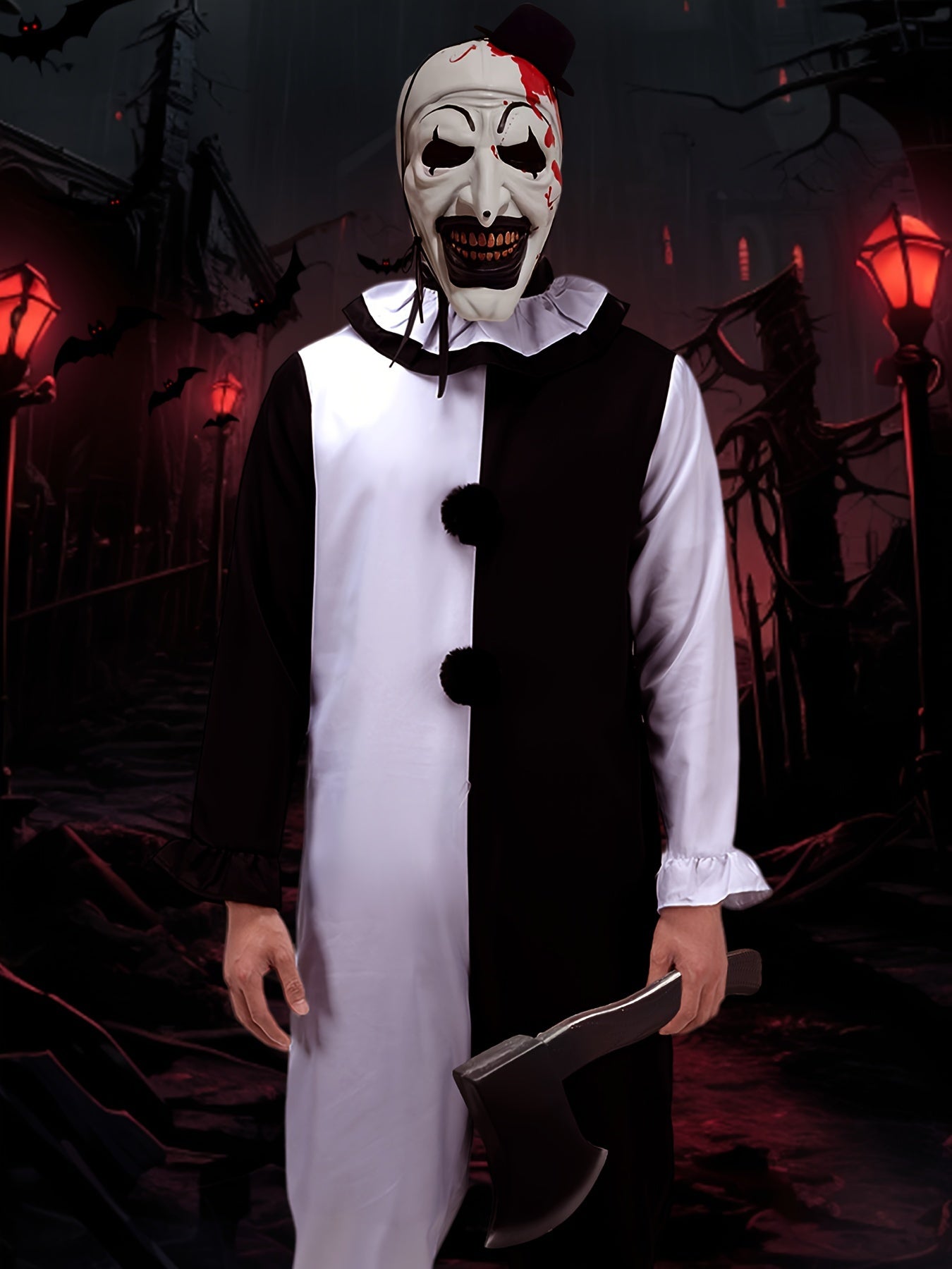 Terrifying Clown Cosplay for Men – Perfect for Halloween & Parties