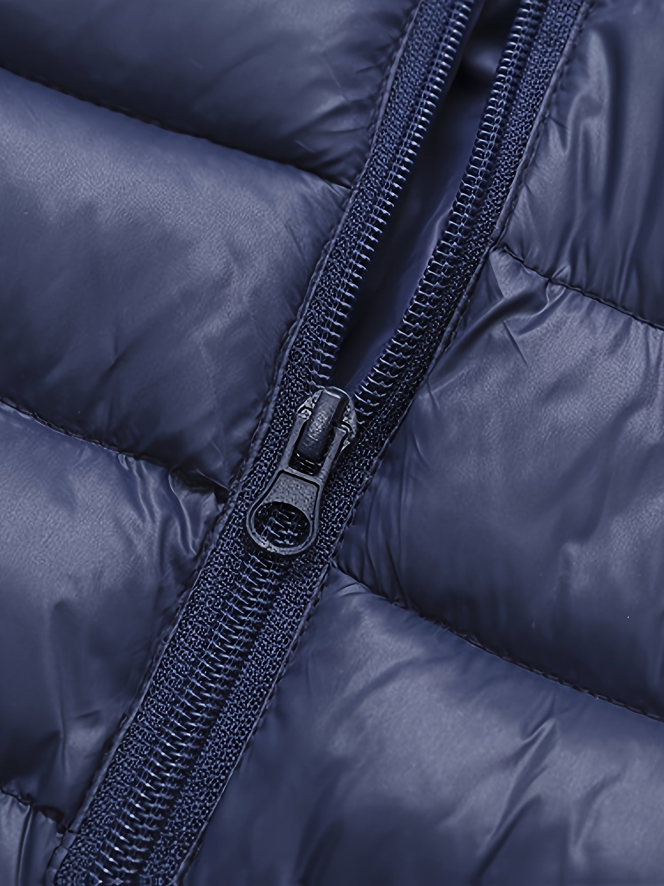 2025 New Lightweight Hooded Jacket – Black & Grey Color-Block, Polyester Lined Winter Coat