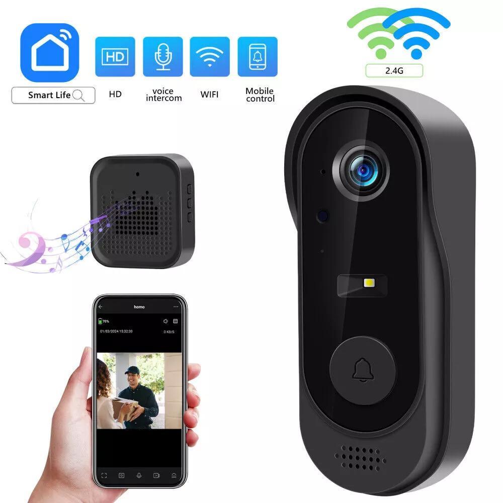 1080p Wireless Wi-Fi Video Doorbell Camera with Night Vision & Two-Way Audio - Ultra Shoppings
