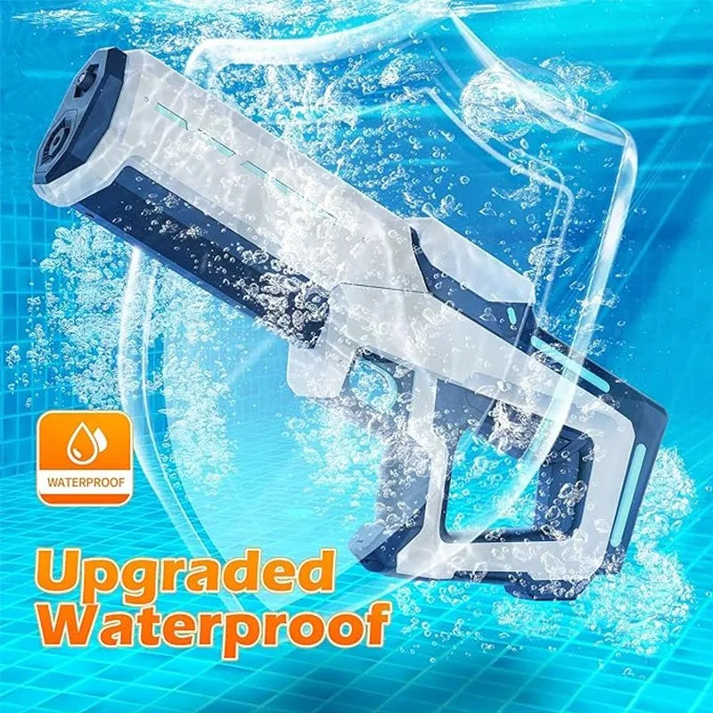 Ultra Shoppings AquaBlast Pro electric water gun with high-powered suction and rapid-fire feature for adults and kids.