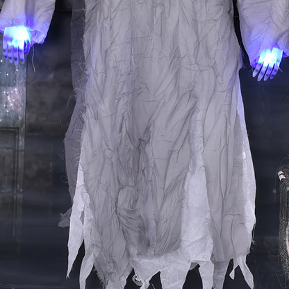 Outdoor Halloween Decor – Scary Hanging Lady with Glowing Eyes