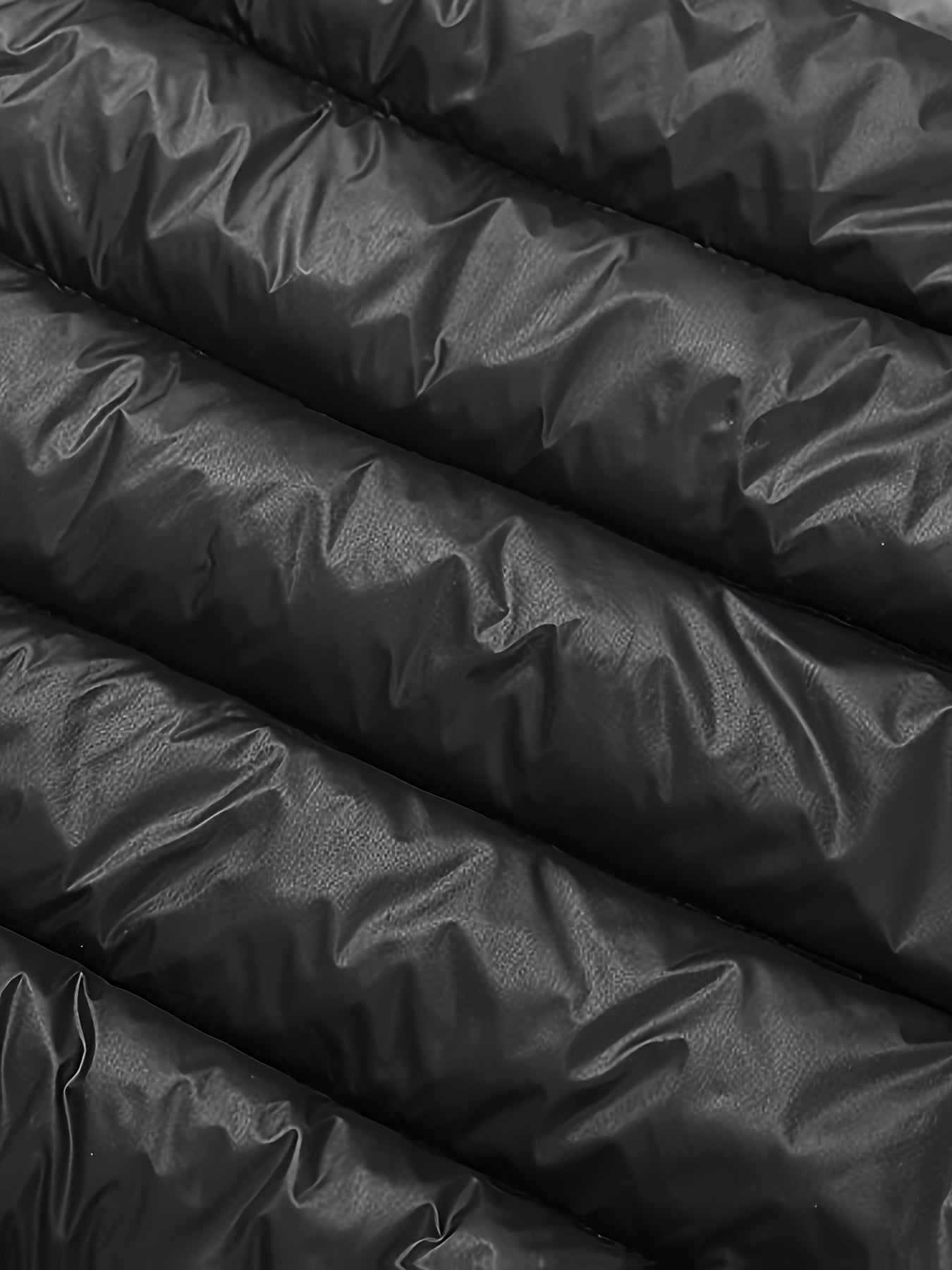 2025 New Lightweight Hooded Jacket – Black & Grey Color-Block, Polyester Lined Winter Coat