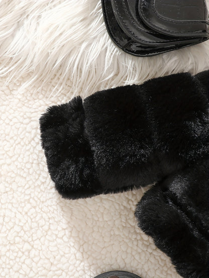 Baby Girl Fleece Jacket – Warm Hooded Coat for Fall/Winter