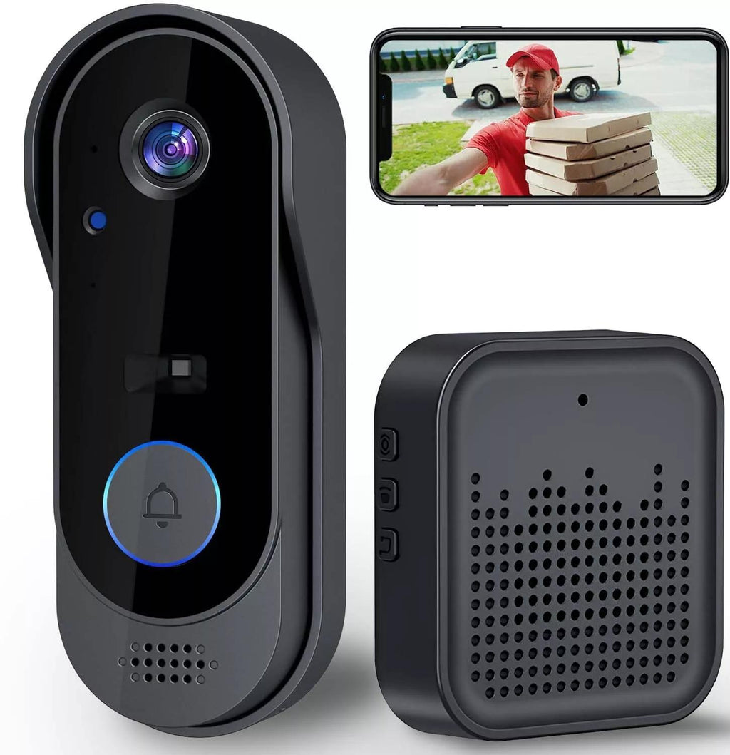 1080p Wireless Wi-Fi Video Doorbell Camera with Night Vision & Two-Way Audio - Ultra Shoppings