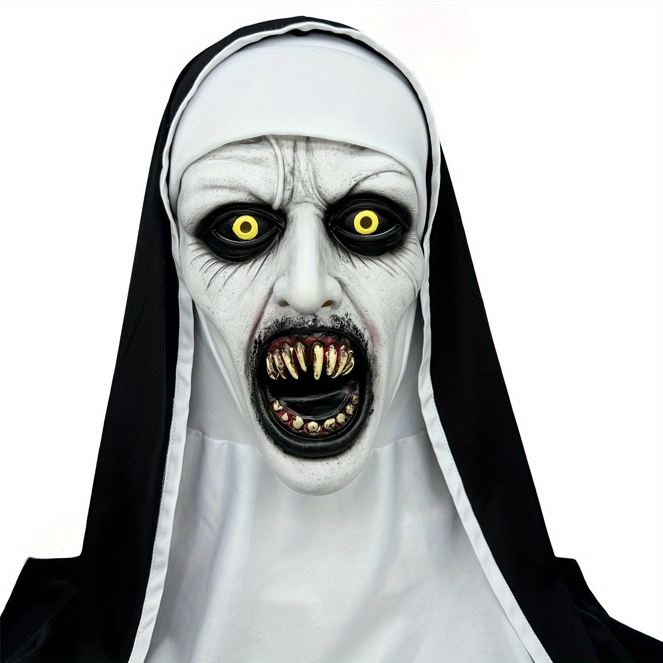 Scary Nun Witch Mask – Realistic Latex Cosplay Prop for Halloween