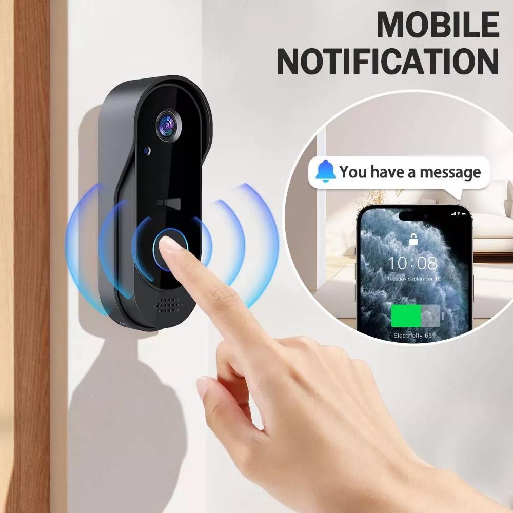1080p Wireless Wi-Fi Video Doorbell Camera with Night Vision & Two-Way Audio - Ultra Shoppings