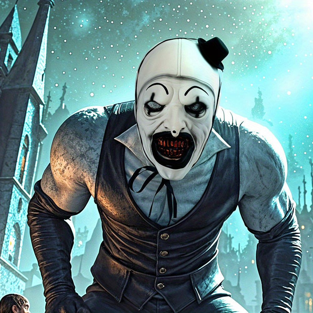 Terrifier Clown Mask – Scary Halloween Costume for Men & Women