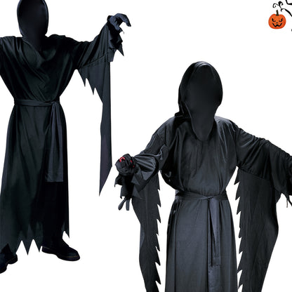 Men’s Scream Costume Set – 4pcs Grim Reaper Halloween Outfit with Mask
