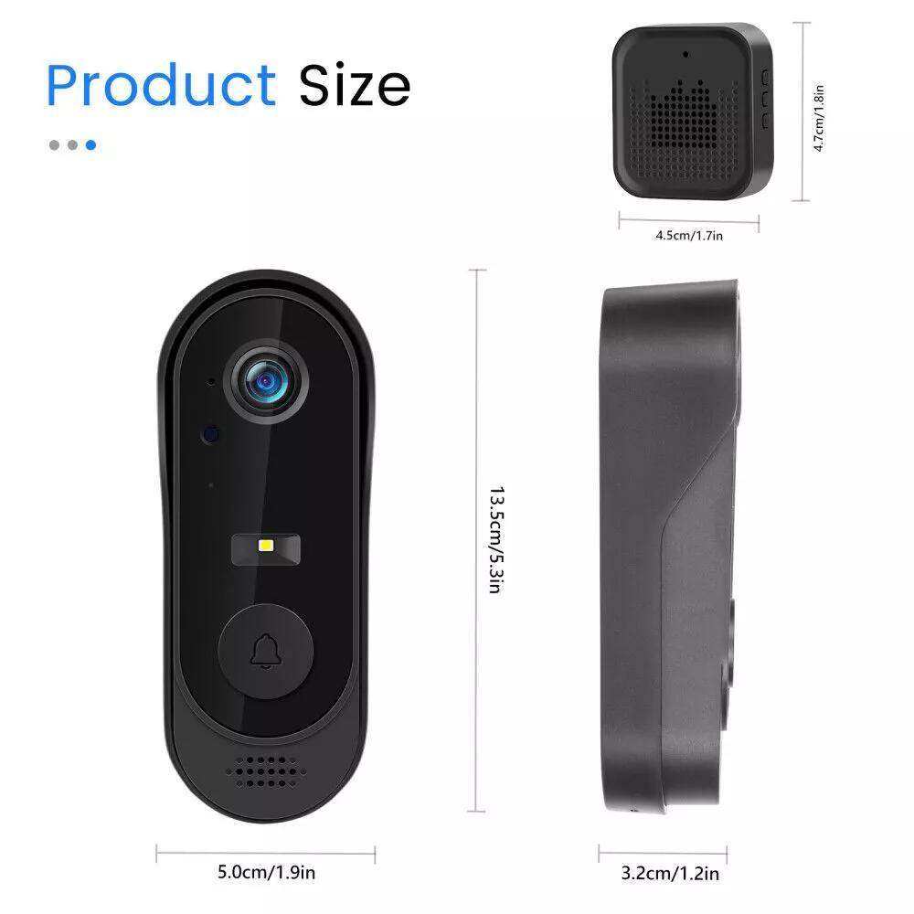 1080p Wireless Wi-Fi Video Doorbell Camera with Night Vision & Two-Way Audio
