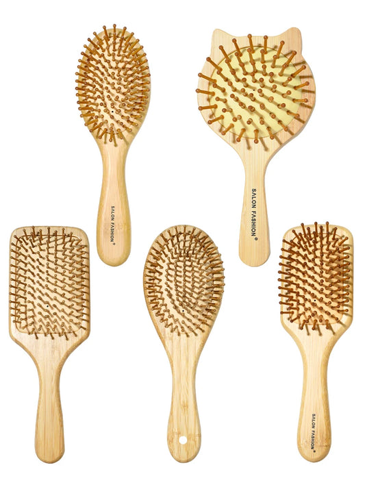 Eco Bamboo Hair Brush: Natural Detangling & Scalp Massage for All