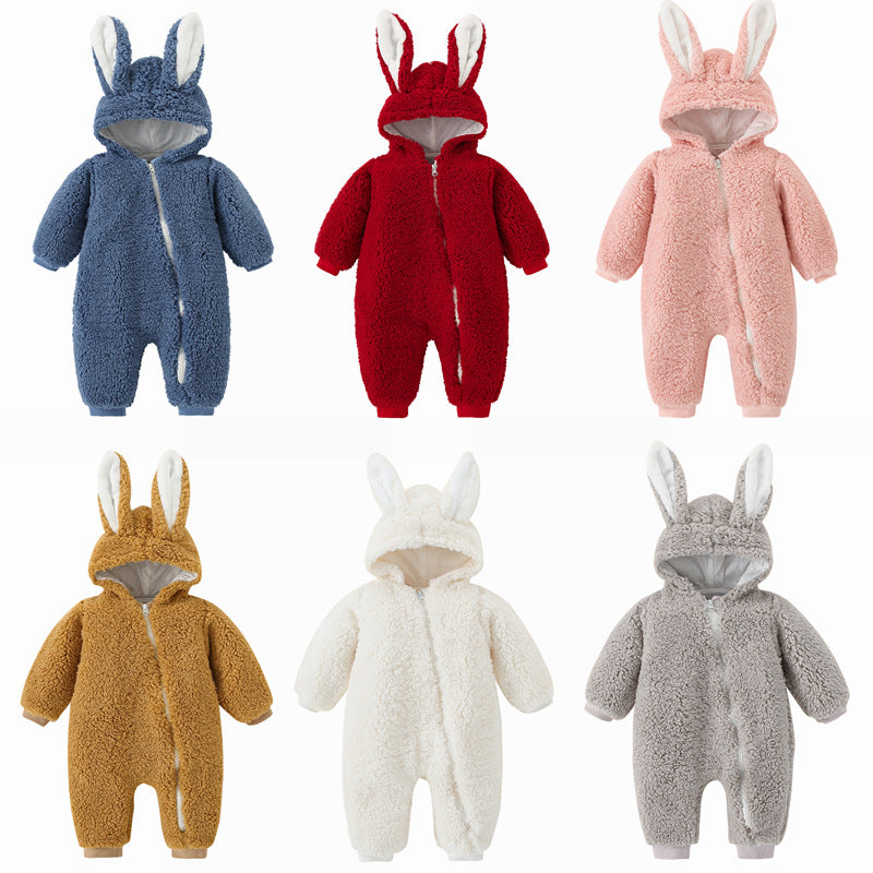 Newborn Winter Jumpsuit – Cute Cartoon Bear 2025