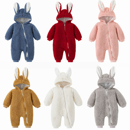 Newborn Winter Jumpsuit – Cute Cartoon Bear 2025