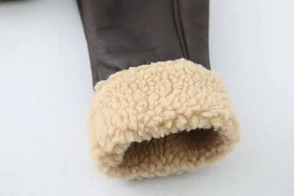 Thick Warm Moto Jacket – Faux Fur & Leather Streetwear