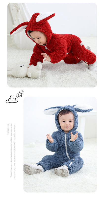 Newborn Winter Jumpsuit – Cute Cartoon Bear 2025