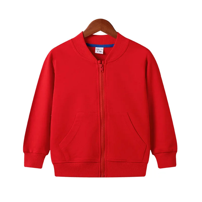 Unisex Baby & Kids Cotton Jacket – Fall Zipper Hoodie Coat