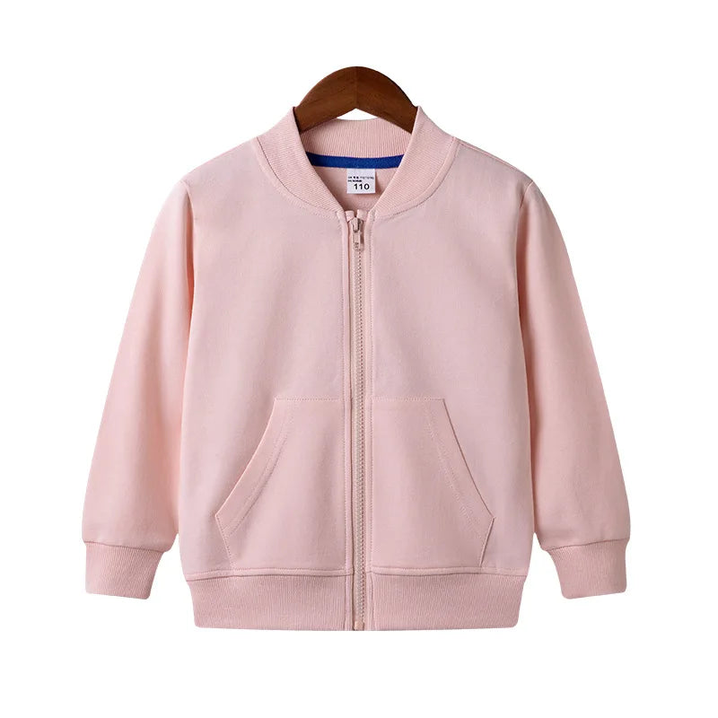 Unisex Baby & Kids Cotton Jacket – Fall Zipper Hoodie Coat