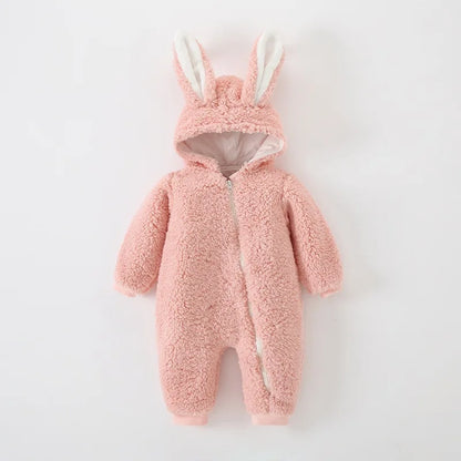 Newborn Winter Jumpsuit – Cute Cartoon Bear 2025
