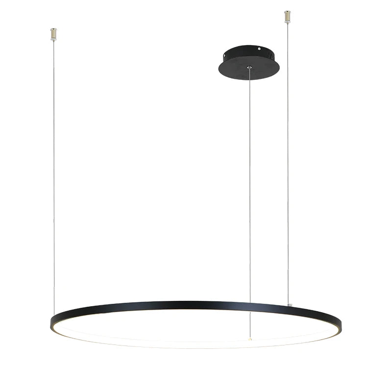 Modern LED Circle Chandelier: Sleek Ring Pendant for Interior & Engineering Lighting