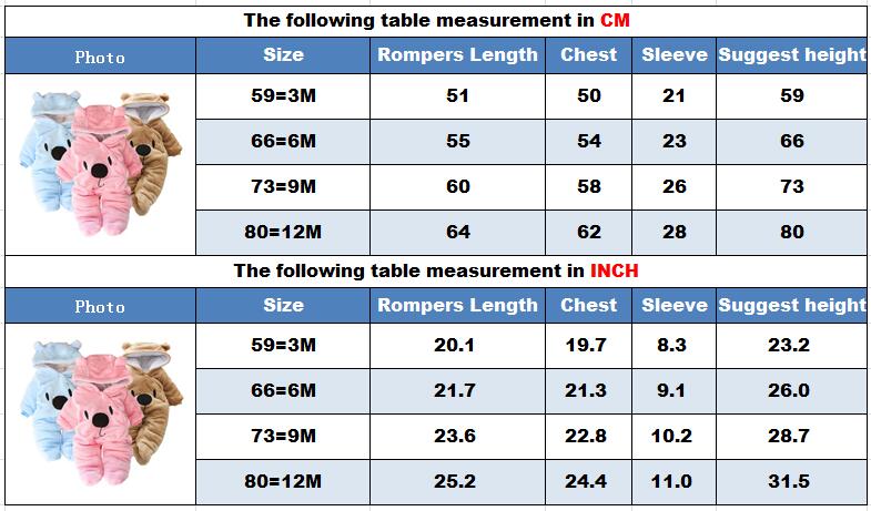 Newborn Winter Jumpsuit – Cute Cartoon Bear 2025