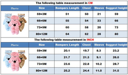 Newborn Winter Jumpsuit – Cute Cartoon Bear 2025