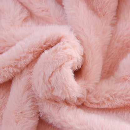 Girls’ Autumn/Winter Plush Hooded Jacket