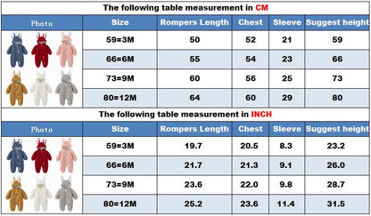 Newborn Winter Jumpsuit – Cute Cartoon Bear 2025