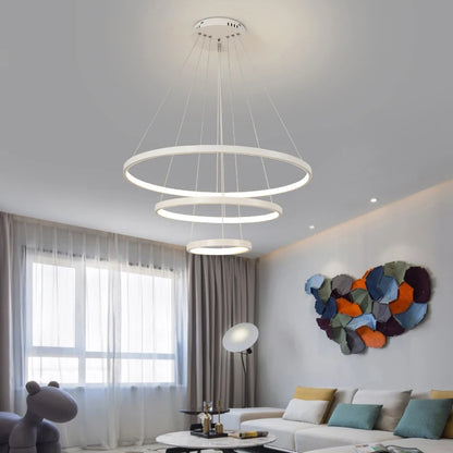 Elegant Modern LED Wrought Iron Chandelier for Villa Living & Dining Rooms