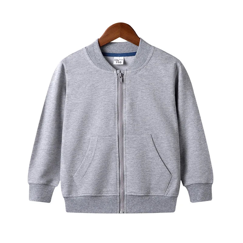 Unisex Baby & Kids Cotton Jacket – Fall Zipper Hoodie Coat