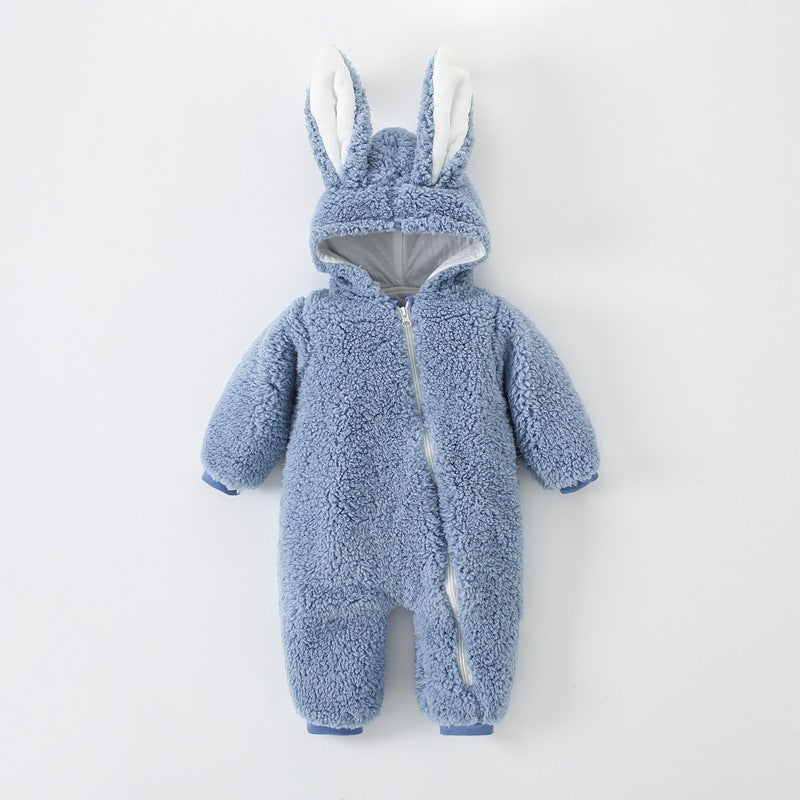 Newborn Winter Jumpsuit – Cute Cartoon Bear 2025